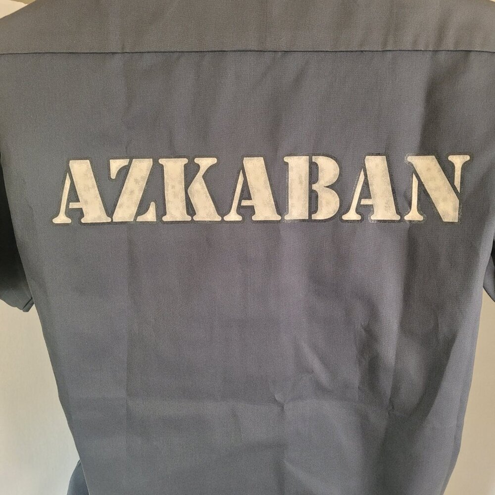 Harry Potter Sirius Black Azkaban Prison Shirt – Men's Large Cosplay Button-Up - Picture 9 of 14